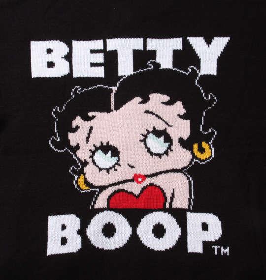 大きいサイズ メンズ BETTY BOOP 7G ジャガード フルジップ パーカー セーター ブラック 1278-2397-2 3L 4L 5L 6L