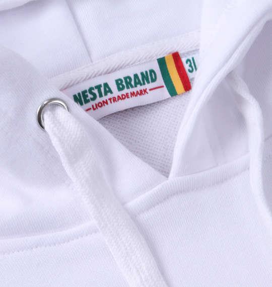 大きいサイズ メンズ NESTA BRAND 裏毛 プル パーカー ホワイト 1278-2651-1 3L 4L 5L 6L 8L