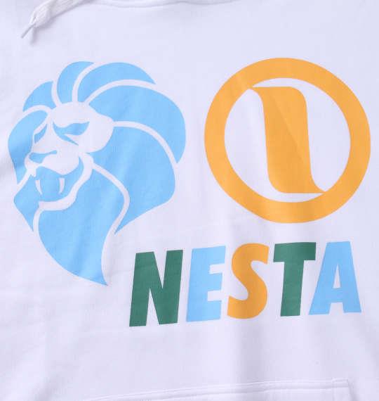 大きいサイズ メンズ NESTA BRAND 裏毛 プル パーカー ホワイト 1278-2651-1 3L 4L 5L 6L 8L