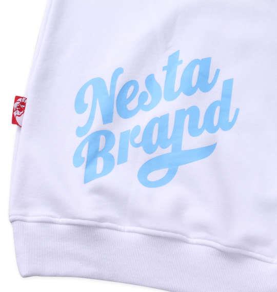 大きいサイズ メンズ NESTA BRAND 裏毛 プル パーカー ホワイト 1278-2651-1 3L 4L 5L 6L 8L