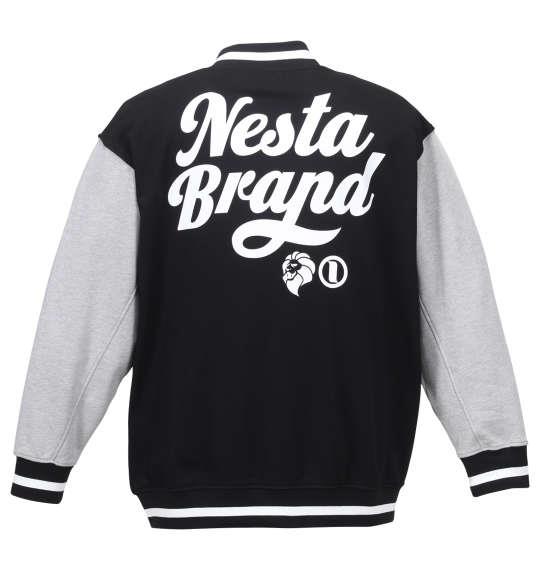 大きいサイズ メンズ NESTA BRAND 裏毛 スウェット スタジャン ブラック 1278-2652-2 3L 4L 5L 6L 8L