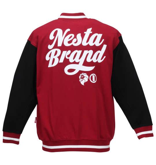 大きいサイズ メンズ NESTA BRAND 裏毛 スウェット スタジャン レッド 1278-2652-3 3L 4L 5L 6L 8L