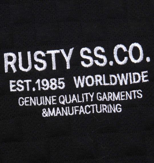大きいサイズ メンズ RUSTY 3D接結 スウェット フルジップ パーカー ブラック 1278-2381-2 3L 4L 5L 6L 8L
