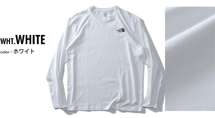 大きいサイズ メンズ THE NORTH FACE ノースフェイス 長袖 Tシャツ COTTON BASIC L/S R/TEE USA直輸入 nt7tn01b