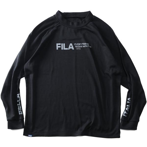 【bb1020】大きいサイズ メンズ FILA GOLF フィラゴルフ モックネック クレイジーホットインナー ロング Tシャツ 保温 UVカット ゴルフウェア 782923k