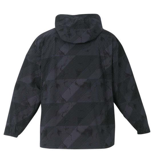 大きいサイズ メンズ DESCENTE HEATNAVI 総柄 グラフィック フーデッド ジャケット ブラック 1273-2360-2 3L 4L 5L 6L