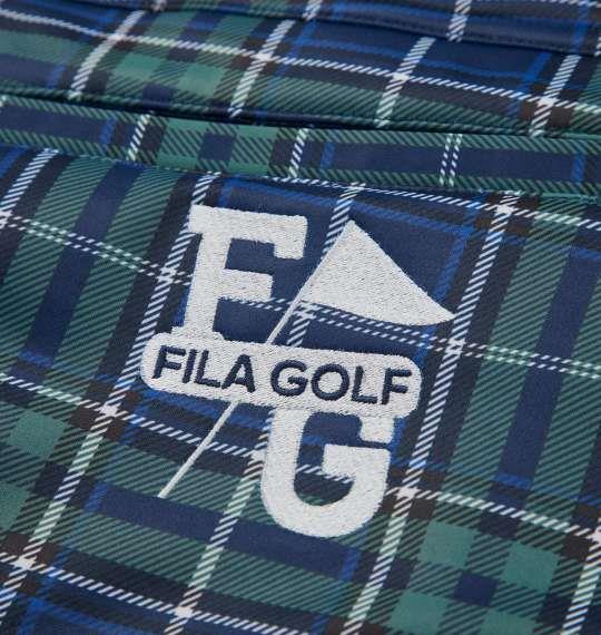 大きいサイズ メンズ FILA GOLF チェック柄 ボンディング テーパード パンツ ネイビー系 1274-2321-1 100 105 110 115 120 130