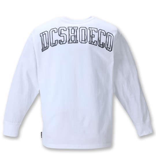 大きいサイズ メンズ DCSHOES 21 BACK LOGO 長袖 Tシャツ ホワイト 1278-1610-1 2L 3L 4L 5L 6L