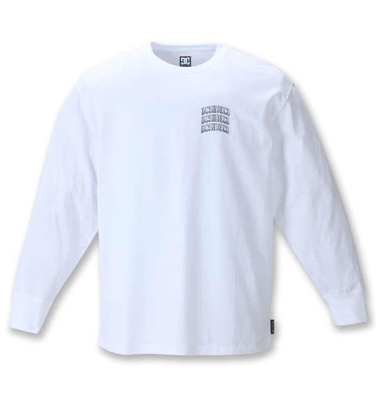 大きいサイズ メンズ DCSHOES 21 BACK LOGO 長袖 Tシャツ ホワイト 1278-1610-1 2L 3L 4L 5L 6L