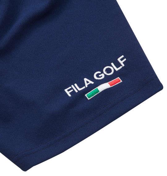 大きいサイズ メンズ FILA GOLF 半袖 シャツ + インナー セット ネイビー × ホワイト 1278-2371-2 3L 4L 5L 6L