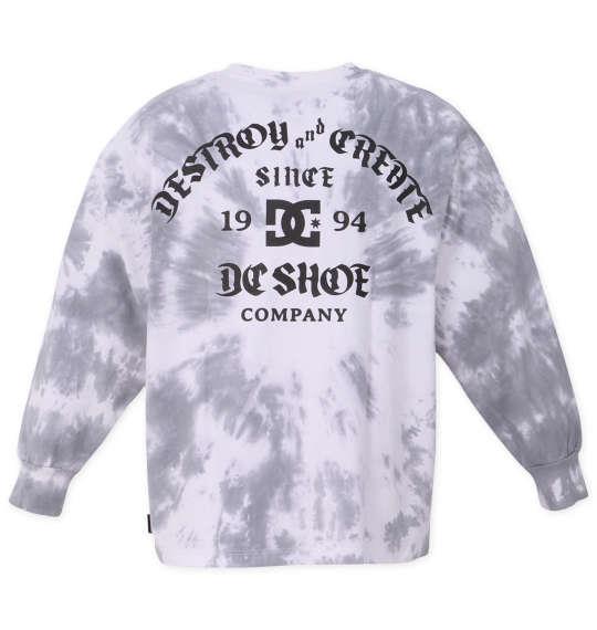 大きいサイズ メンズ DCSHOES 22BACK OLDENGLISH 長袖 Tシャツ グレータイダイ 1278-2640-1 3L 4L 5L 6L