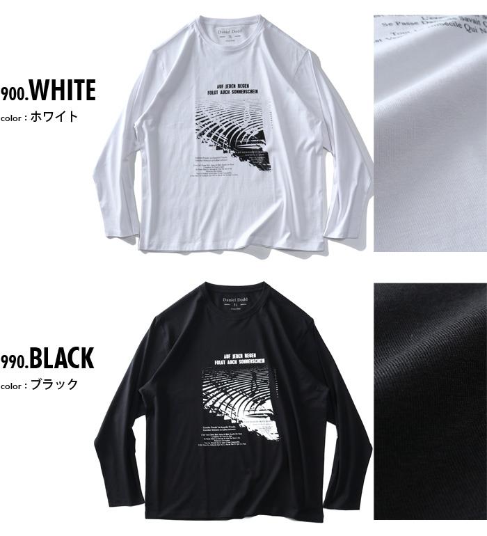 大きいサイズ メンズ DANIEL DODD プリント ロング Tシャツ AUF JEDEN REGEN azt-220407