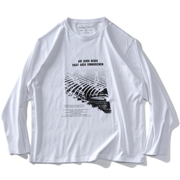 大きいサイズ メンズ DANIEL DODD プリント ロング Tシャツ AUF JEDEN REGEN azt-220407