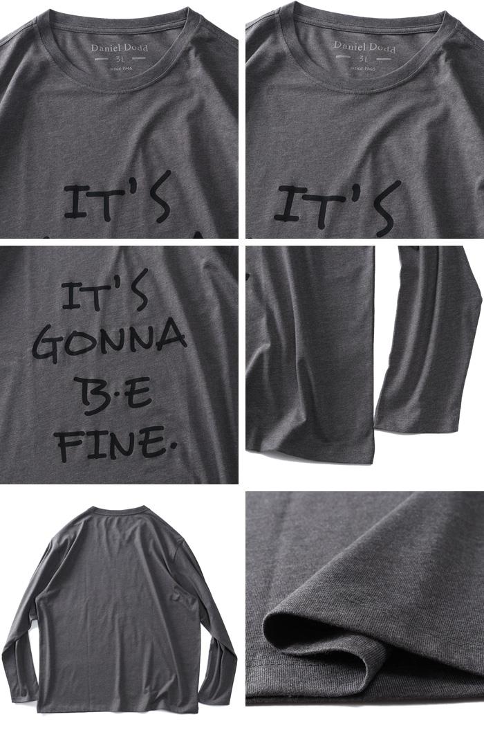 大きいサイズ メンズ DANIEL DODD プリント ロング Tシャツ IT'S GONNA BE FINE azt-220409