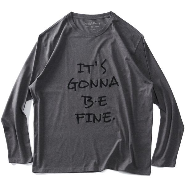 大きいサイズ メンズ DANIEL DODD プリント ロング Tシャツ IT'S GONNA BE FINE azt-220409