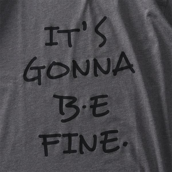 大きいサイズ メンズ DANIEL DODD プリント ロング Tシャツ IT'S GONNA BE FINE azt-220409