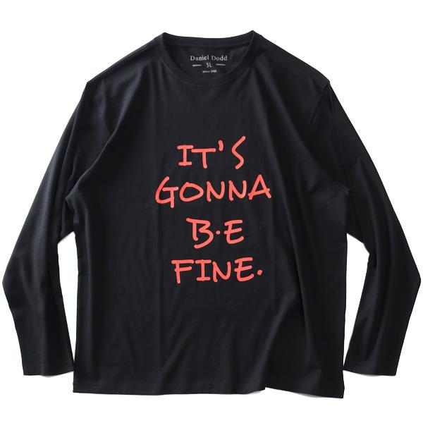 大きいサイズ メンズ DANIEL DODD プリント ロング Tシャツ IT'S GONNA BE FINE azt-220409