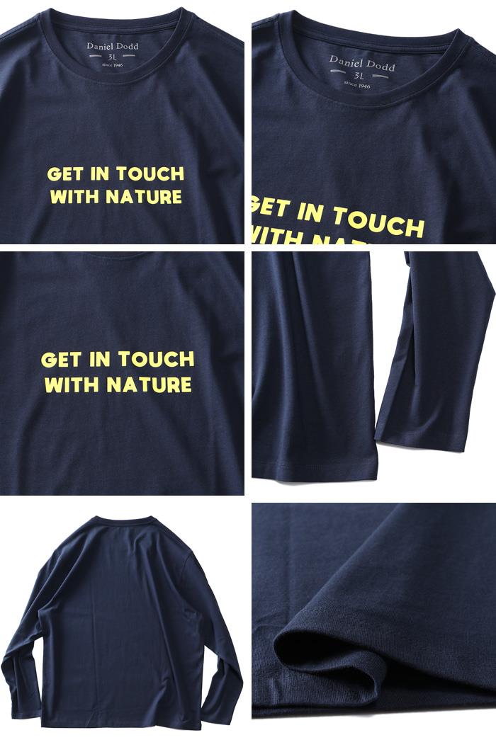 大きいサイズ メンズ DANIEL DODD プリント ロング Tシャツ GET IN TOUCH WITH NATURE azt-220410