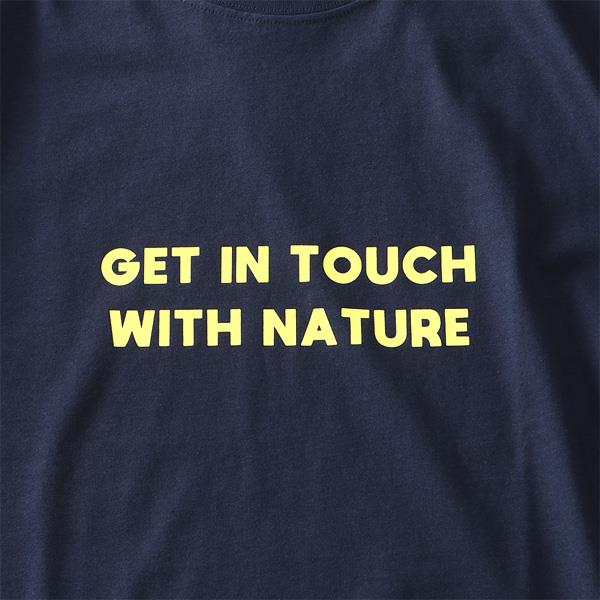 大きいサイズ メンズ DANIEL DODD プリント ロング Tシャツ GET IN TOUCH WITH NATURE azt-220410