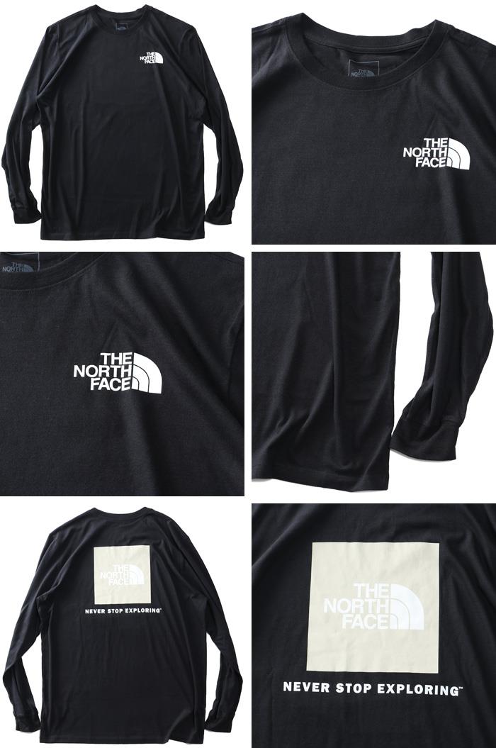 大きいサイズ メンズ THE NORTH FACE ノースフェイス ロンT 長袖 Tシャツ バックプリント BOX NSE TEE USA直輸入  nf0a4762-50p