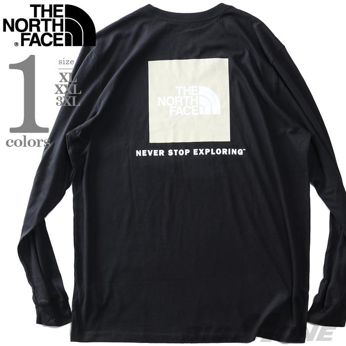 大きいサイズ メンズ THE NORTH FACE ノースフェイス ロンT 長袖 Tシャツ バックプリント BOX NSE TEE USA直輸入  nf0a4762-50p