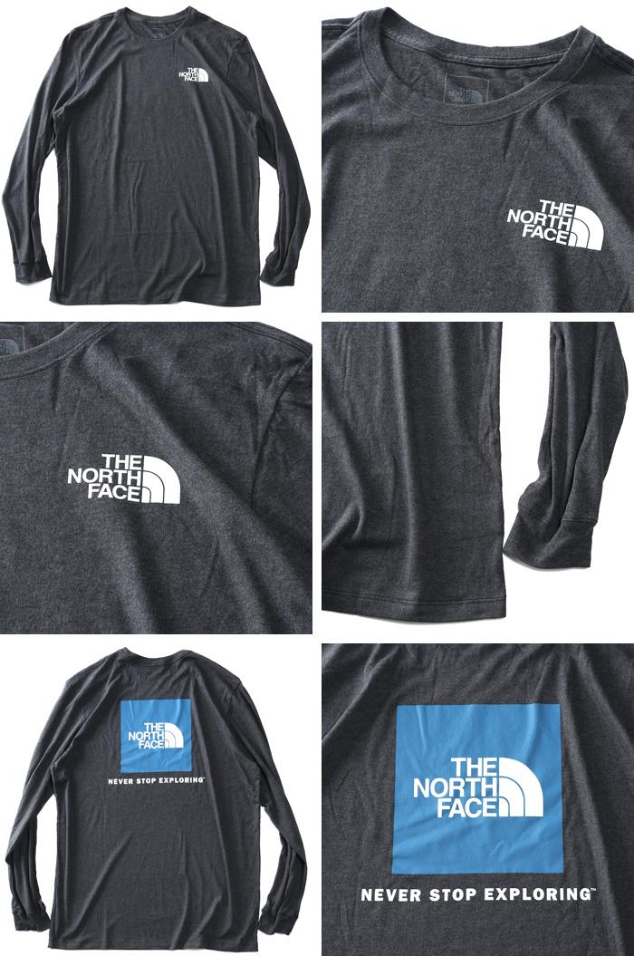 大きいサイズ メンズ THE NORTH FACE ノースフェイス ロンT 長袖 Tシャツ バックプリント BOX NSE TEE USA直輸入 nf0a4762-dyz