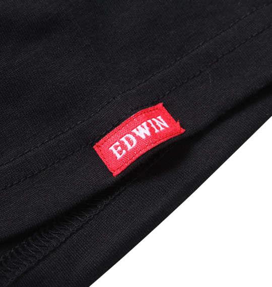 大きいサイズ メンズ EDWIN 2P クルーネック 半袖 Tシャツ ブラック 1249-2370-2 3L 4L 5L 6L 7L 8L