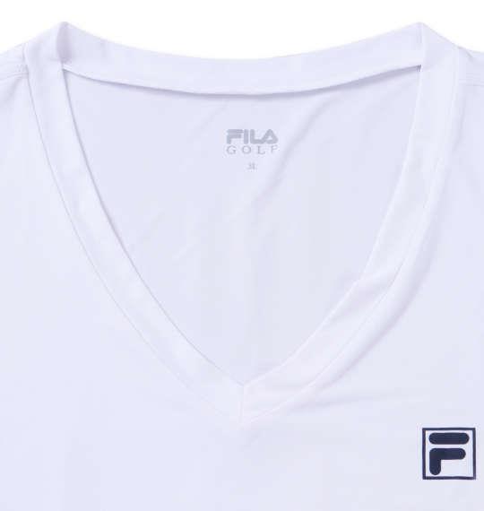 大きいサイズ メンズ FILA GOLF Vネック インナー シャツ ホワイト 1278-2369-1 3L 4L 5L 6L