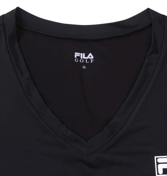 大きいサイズ メンズ FILA GOLF Vネック インナー シャツ ブラック 1278-2369-2 3L 4L 5L 6L