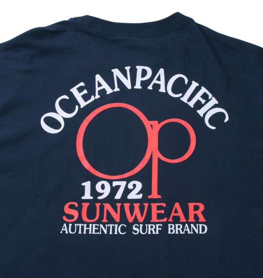 大きいサイズ メンズ OCEAN PACIFIC 天竺 長袖 Tシャツ ネイビー 1278-2655-3 3L 4L 5L 6L 8L