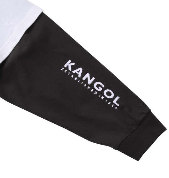 大きいサイズ メンズ KANGOL 天竺フェイクレイヤード 長袖 T パーカー オフホワイト 1278-2670-1 3L 4L 5L 6L 8L