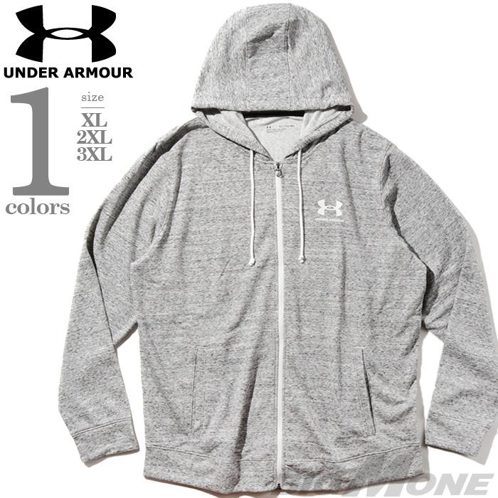 大きいサイズ メンズ UNDER ARMOUR アンダーアーマー フルジップ パーカー USA直輸入 1370409-112