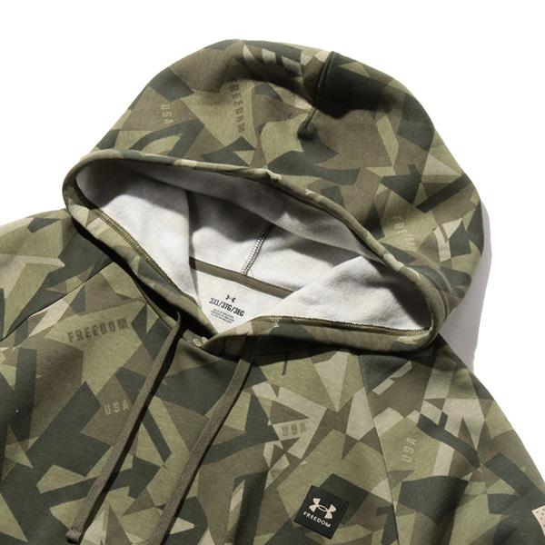 大きいサイズ メンズ UNDER ARMOUR アンダーアーマー プルオーバー フリース パーカー FREEDOM RIVAL FLEECE AMP HOODIE USA直輸入 1373615-390