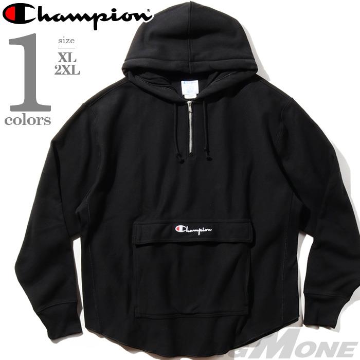 大きいサイズ メンズ Champion チャンピオン リバースウィーブ ハーフジップ プルオーバー パーカー REVERSE WEAVE BOXY  ANORAK USA直輸入 s74894