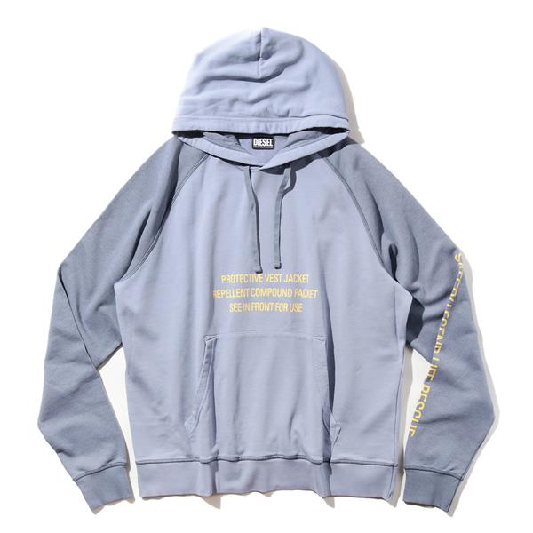 大きいサイズ メンズ DIESEL ディーゼル ラグラン プルオーバー パーカー S-GIRLAN-HOOD 直輸入品 a06402-0ifaq