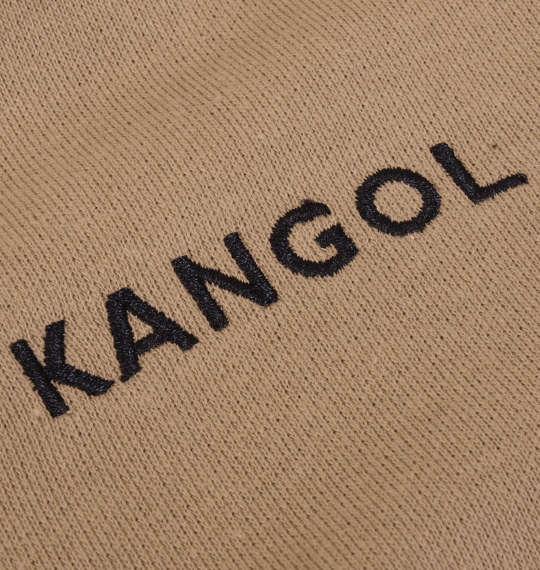 大きいサイズ メンズ KANGOL 裏毛バイカラー プル パーカー ベージュ × ブラック 1278-2671-2 3L 4L 5L 6L 8L