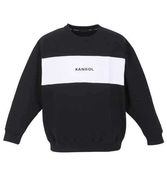 大きいサイズ メンズ KANGOL 裏起毛 クルー トレーナー ブラック 1278-2672-2 3L 4L 5L 6L 8L