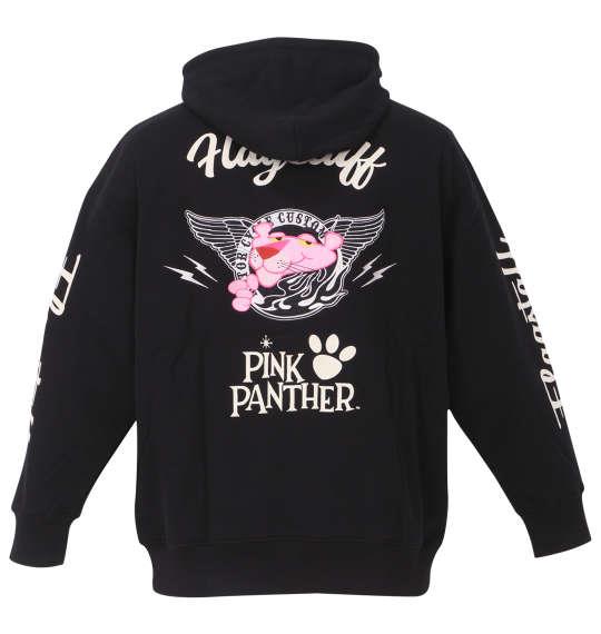 大きいサイズ メンズ PINK PANTHER × FLAGSTAFF ピンクパンサー フルジップ パーカー ブラック 1278-2663-2 3L  4L 5L 6L 8L