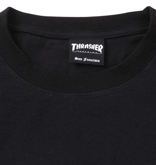 大きいサイズ メンズ THRASHER 長袖 Tシャツ ブラック 1278-2690-2 3L 4L 5L 6L 8L