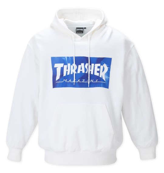 大きいサイズ メンズ THRASHER プル パーカー ホワイト 1278-2691-1 3L 4L 5L 6L 8L