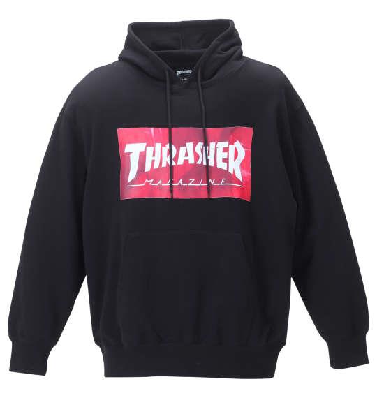 大きいサイズ メンズ THRASHER プル パーカー ブラック 1278-2691-2 3L 4L 5L 6L 8L