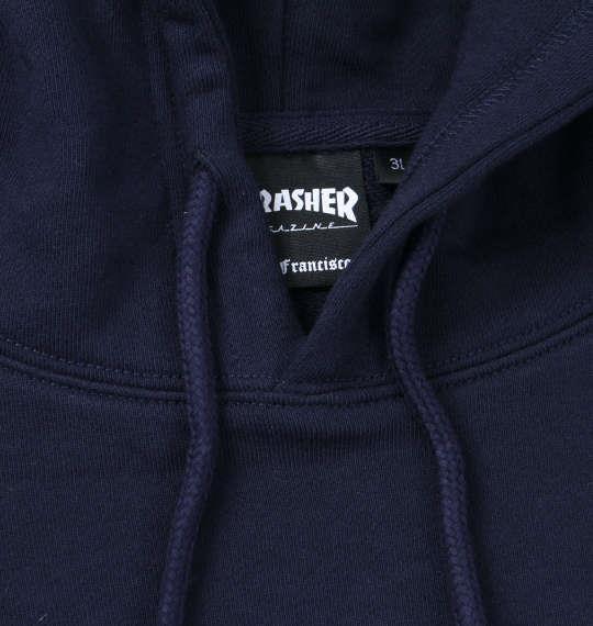 大きいサイズ メンズ THRASHER プル パーカー ネイビー 1278-2691-3 3L 4L 5L 6L 8L