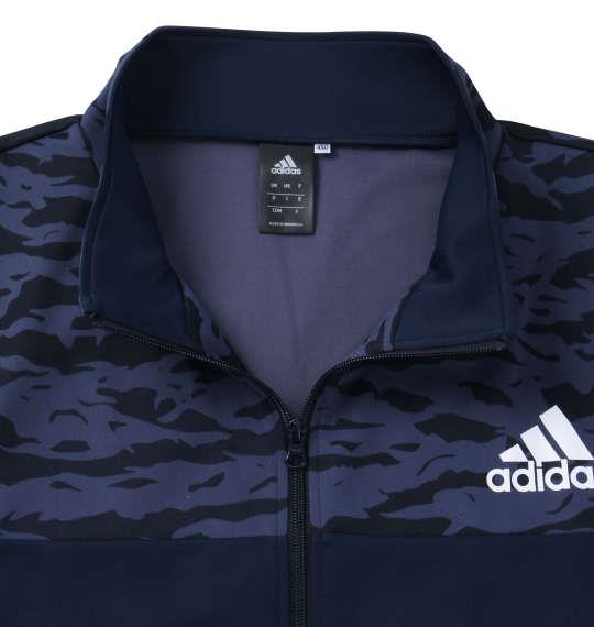 大きいサイズ メンズ adidas カモフラプリント ウォームアップ ジャケット ネイビーカモ 1276-2324-1 3XO 4XO 5XO 6XO 7XO 8XO