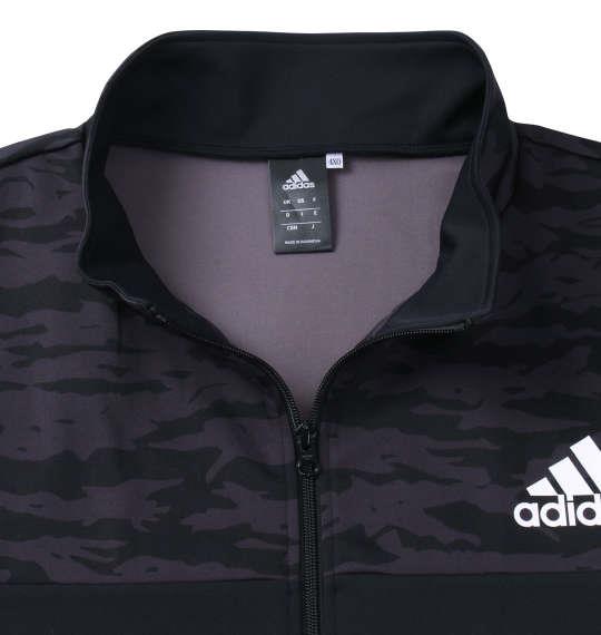 大きいサイズ メンズ adidas カモフラプリント ウォームアップ ジャケット ブラックカモ 1276-2324-2 3XO 4XO 5XO 6XO 7XO 8XO