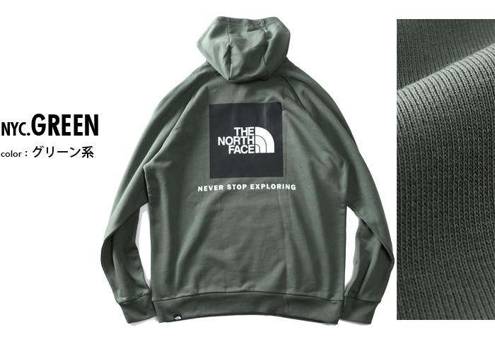 大きいサイズ メンズ THE NORTH FACE ノースフェイス ロゴプリント ラグラン プルオーバー パーカー RAGLAN RED BOX HOODIE USA直輸入 nf0a2zwu-nyc