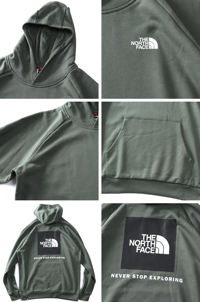 【新品未使用】 ノースフェイス THE NORTH FACE パーカー MENS RAGLAN BOX HOODIE 大きいサイズ NF0A2ZWU 【Sサイズ/BRICK HOUSE RED】