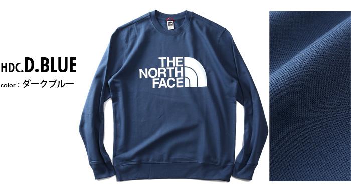 大きいサイズ メンズ THE NORTH FACE ノースフェイス ロゴプリント クルーネック トレーナー STANDARD CREW USA直輸入 nf0a4m7w-hdc