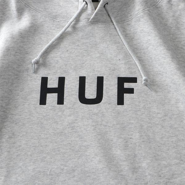 大きいサイズ メンズ HUF ハフ プルオーバー パーカー ESSENTIALS OG LOGO PULLOVER HOODIE USA直輸入 pf00490