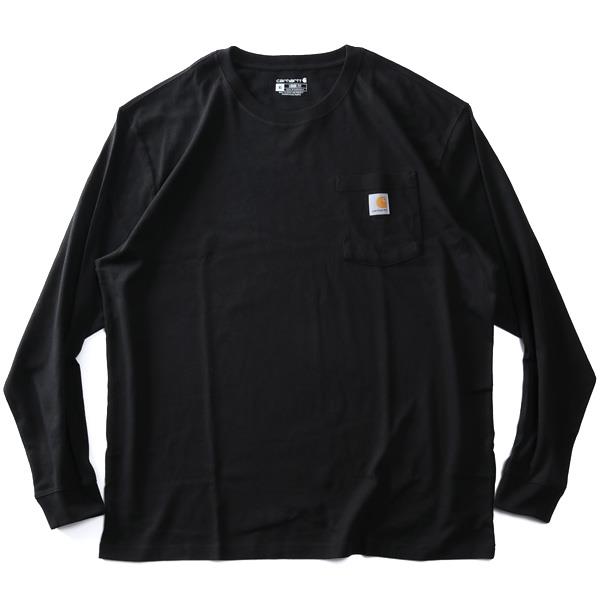 【bb1020】大きいサイズ メンズ CARHARTT カーハート ヘヴィウェイト 胸ポケット付 ロングスリーブ Tシャツ ルーズフィット USA直輸入 k126