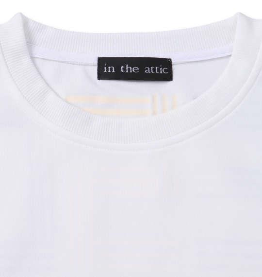 大きいサイズ メンズ in the attic アーチロゴ ポンチ 長袖 Tシャツ オフホワイト 1258-3100-1 3L 4L 5L 6L